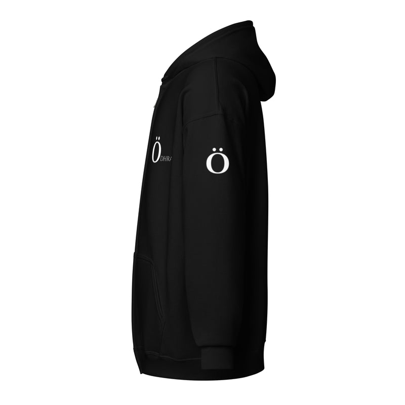 Unisex zip hoodie streetwear back view